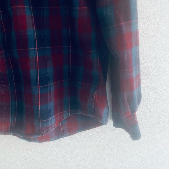Arizona Jean Co plaid red button down shirt - Picture 5 of 8